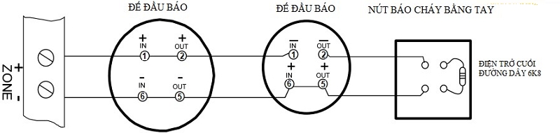 Cách lắp đặt hệ thống báo cháy theo sơ đồ nguyên lý báo cháy.