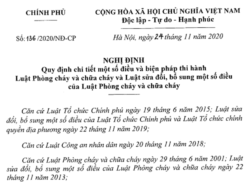 NGHỊ ĐỊNH 136 CHƯƠNG 1 ĐIỀU 16, KIỂM TRA VỀ PHÒNG CHÁY VÀ CHỮA CHÁY