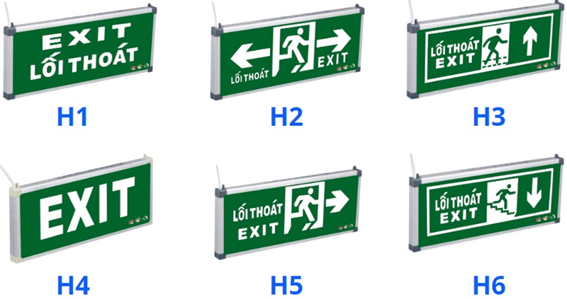 Ứng dụng và tiêu chuẩn lắp đèn thoát hiểm exit