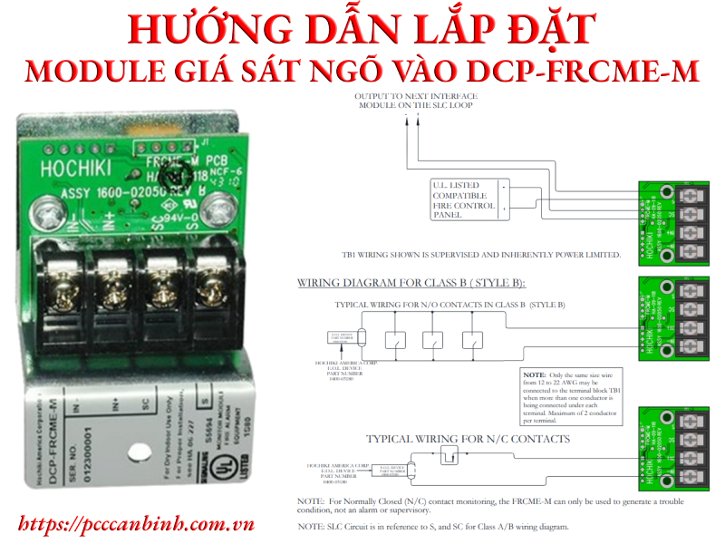 Hướng dẫn các bước lắp đặt module giám sát ngõ vào DCP-FRCME-M