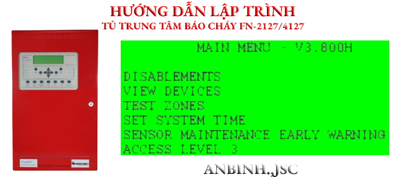 Hướng dẫn lập trình trung tâm báo cháy Hochiki địa chỉ FN-2127/4127