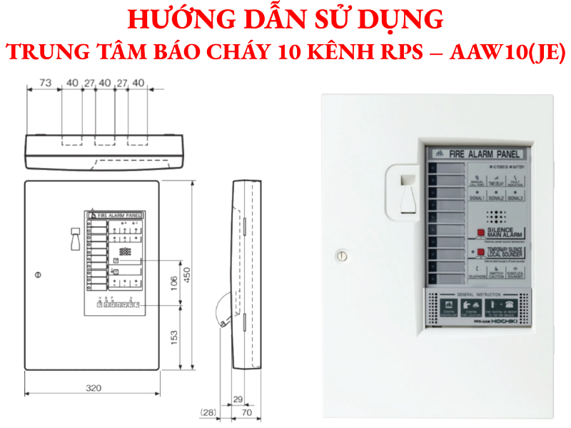 Hướng dẫn sử dụng trung tâm báo cháy 10 kênh RPS – AAW10(JE)