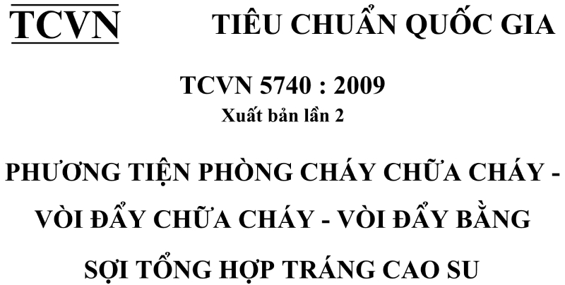 Quy định về cuộn vòi chữa cháy theo TCVN 5740 : 2009