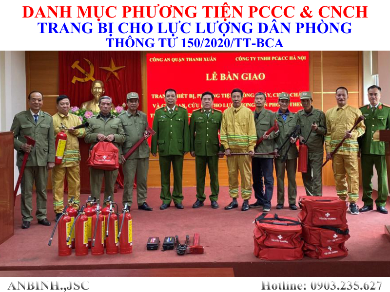 Danh mục phương tiện phòng cháy và chữa cháy trang bị cho lực lượng dân phòng