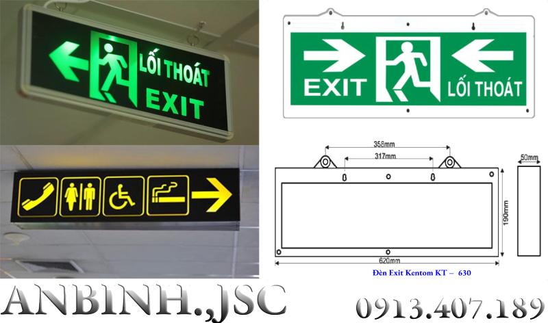 Đèn exit Kentom