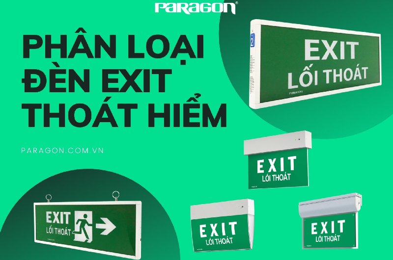 Cách phân loại đèn Exit và công dụng của từng loại