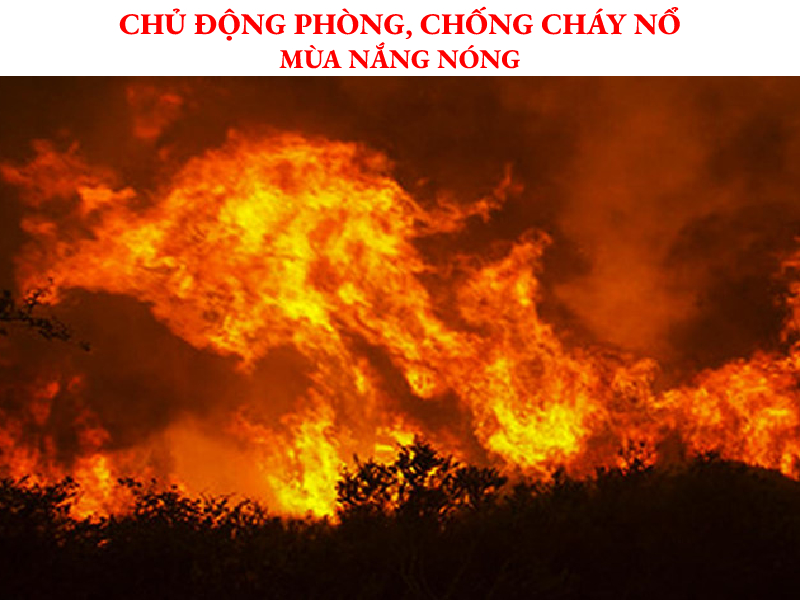 Chủ động phòng cháy chữa cháy mùa nắng nóng