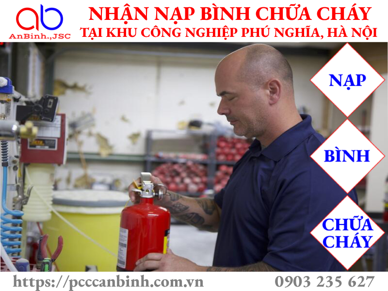 Nạp bình chữa cháy tại khu công nghiệp Phú Nghĩa, Hà Nội