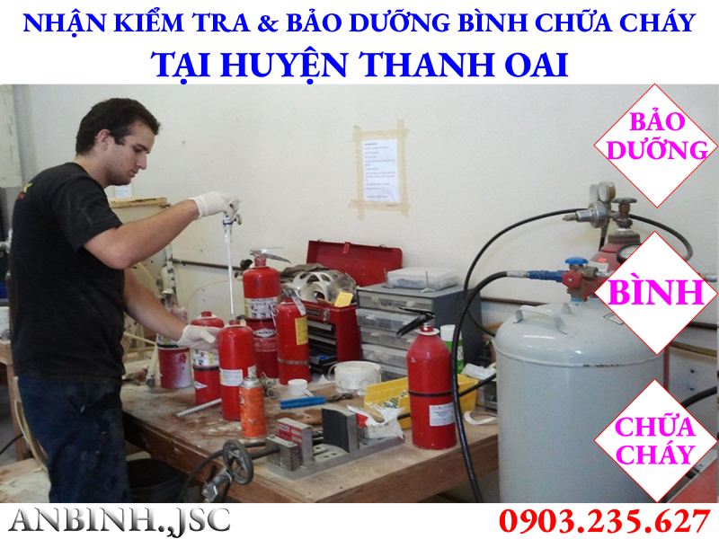 Kiểm tra và bảo dưỡng bình chữa cháy tại huyện Thanh Oai