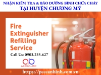 Kiểm tra và bảo dưỡng bình chữa cháy tại huyện Chương Mỹ