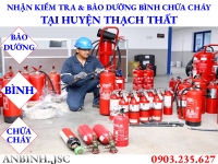 Kiểm tra và bảo dưỡng bình chữa cháy tại huyện Thạch Thất