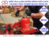 Kiểm tra và bảo dưỡng bình chữa cháy tại khu công nghiệp Quang Minh, Hà Nội