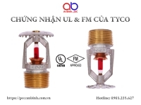 Chứng Nhận, Bảo Hành Của Đầu Phun Sprinkler Tyco