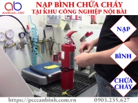 Nạp bình chữa cháy tại khu công nghiệp Nội Bài, Hà Nội