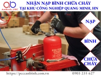 Nạp bình chữa cháy tại khu công nghiệp Quang Minh, Hà Nội