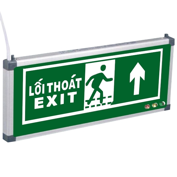 Đèn Exit chỉ lên cầu thang AED