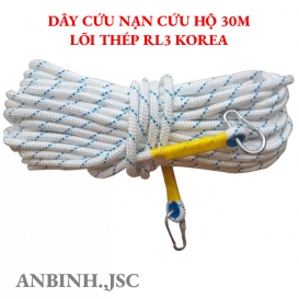 Dây cứu nạn cứu hộ 30m lõi thép RL3 Korea