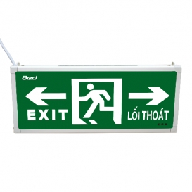 Đèn Exit chỉ hai hướng - Song ngữ