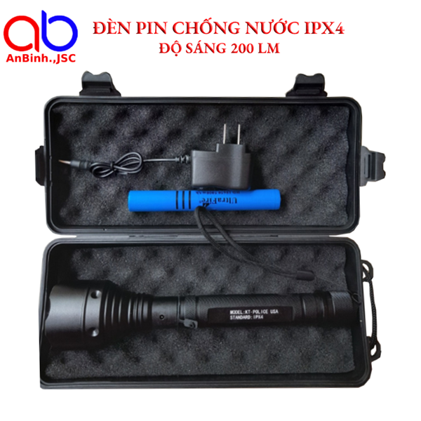 Đèn pin độ sáng 200lm chịu nước IPX4