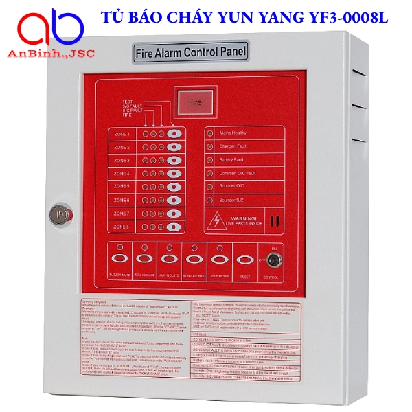 Tủ trung tâm báo cháy 8 kênh Yun Yang YF3-8L